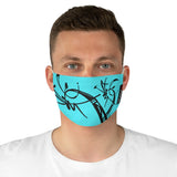 Face Mask: a prime posy black on teal